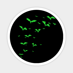 Halloween Green Bats Magnet